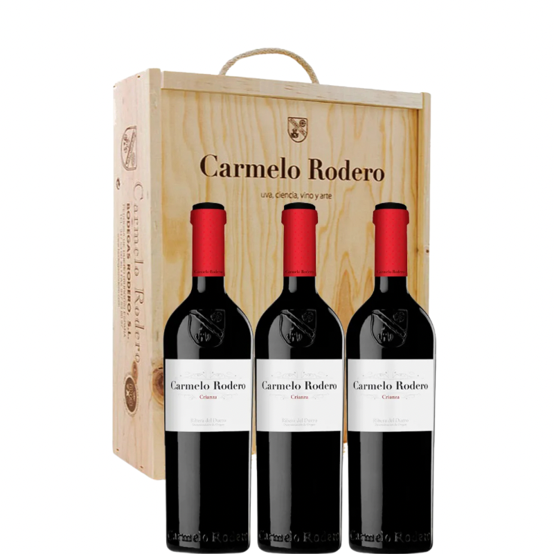 CARMELO RODERO Crianza x3 + caja madera