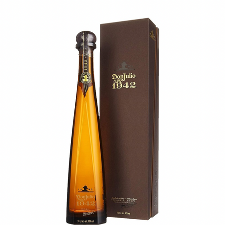 Bottle of Don Julio 1942 with case