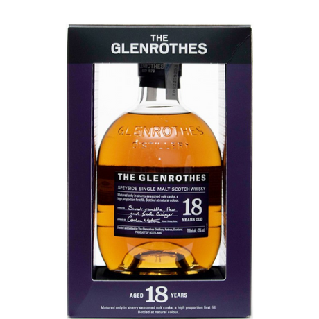 Bottle of The Glenrothes 18 Years with case