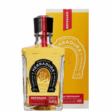 Bottle of Herradura Reposado tequila with case