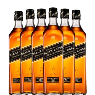 JOHNNIE WALKER BLACK LABEL x6 bouteilles