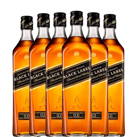 6 bouteilles de Johnnie Walker Black Label