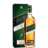 Johnnie Walker Green Label bottle with case