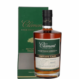 Bottle of Clement Private Cask Rum with case