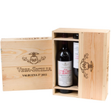 Coffret en bois avec 3 Vega Sicilia Valbuena 5 2020