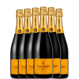 6 bouteilles de Veuve Clicquot Étiquette Jaune